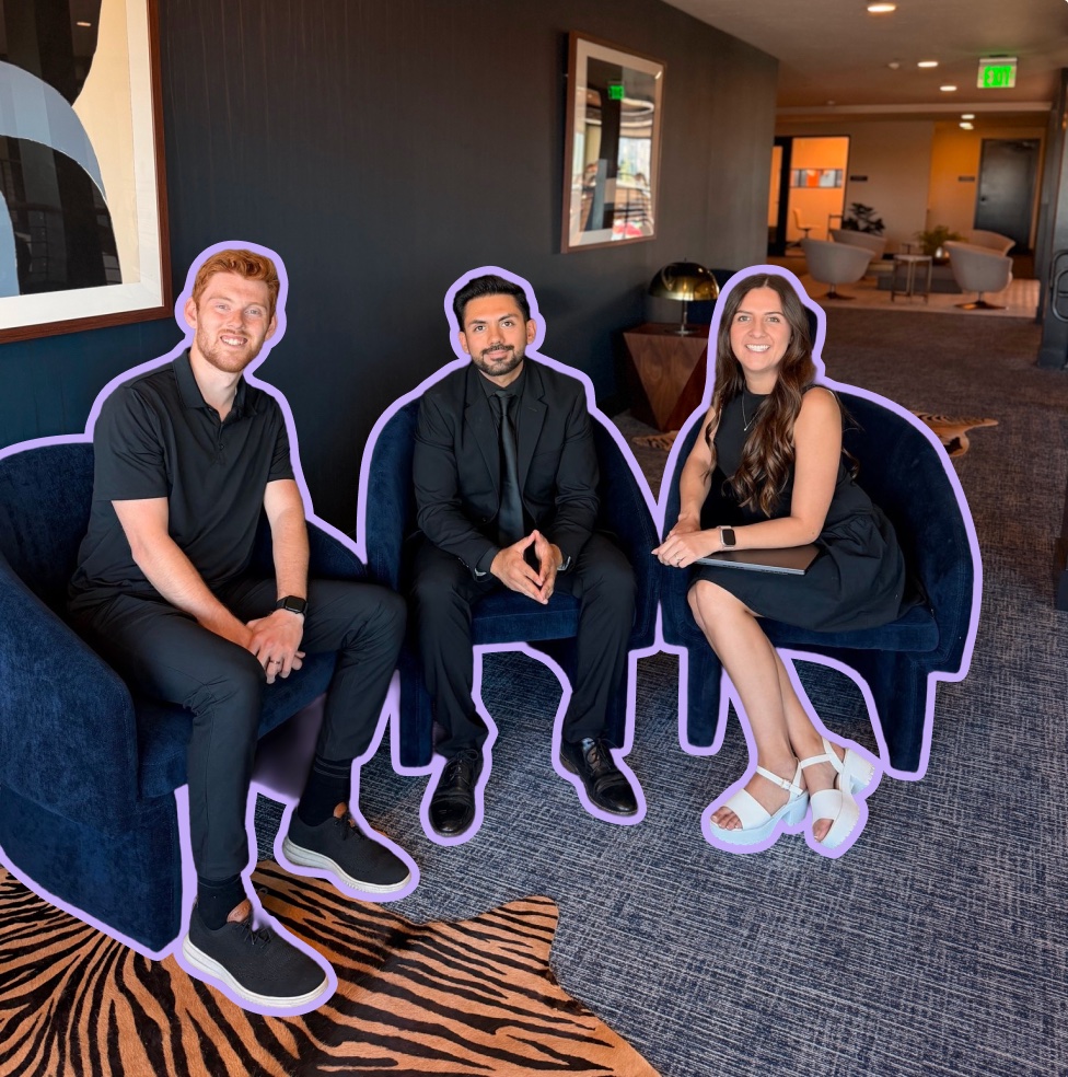 Grow Studio's three founders seated together