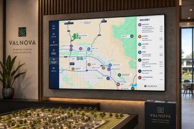 Valnova Sales Center digital display